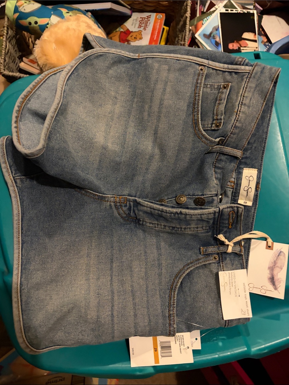 Jessica Simpson Light Blue High-Rise Women's shorts nwt size 29